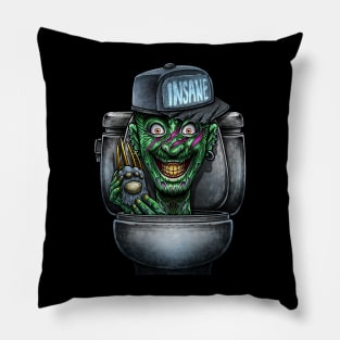 Horror toilet Monster #3 Pillow