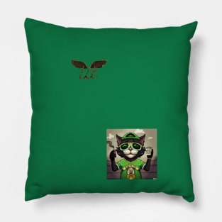 LitQ - Anime Design Cat Art smoke weed football inspired print Pillow