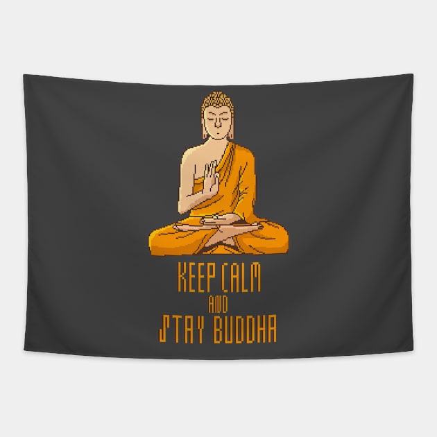 Keep Calm and Stay Buddha Tapestry by Gramhara