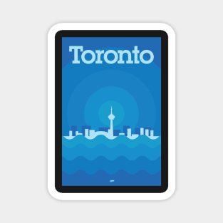 Toronto Minimalism Poster - Winter Blue Magnet