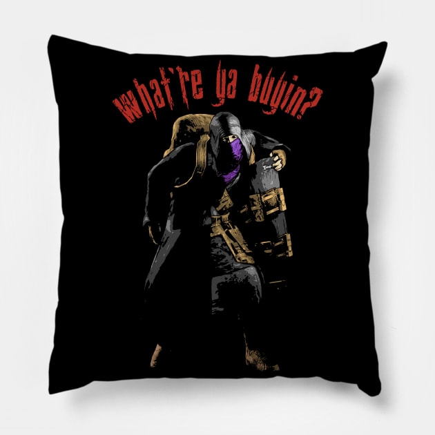 Resident Evil 4 Merchant Pillow by Power Up Prints