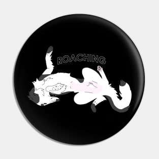 Black/White Silken Windhound Roach Pin