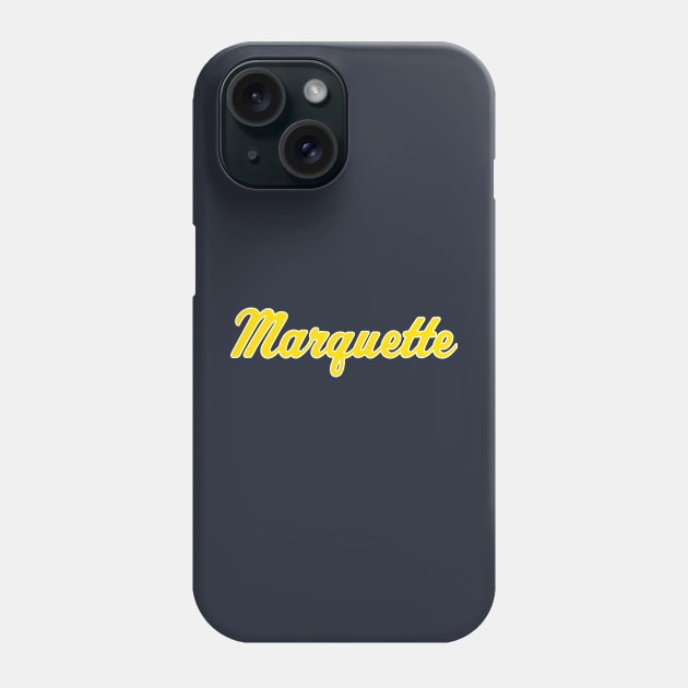 Marquette Golden Eagle Retro Script Phone Case by twothree