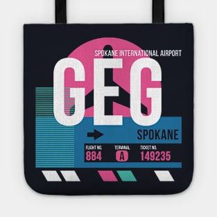 Spokane (GEG) Airport // Sunset Baggage Tag Tote