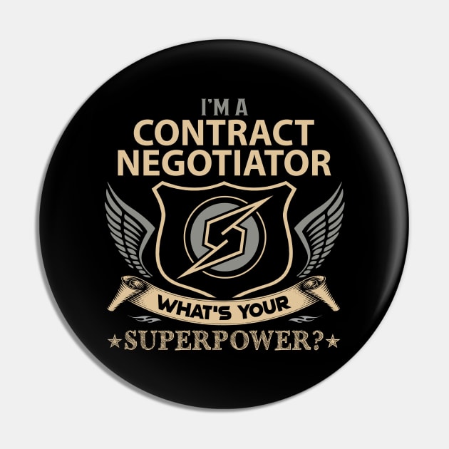 Contract Negotiator T Shirt - Superpower Gift Item Tee Pin by Cosimiaart