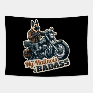 Belgian Malinois Biker Tapestry