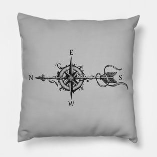 Compass with arrow (carpediem) Pillow