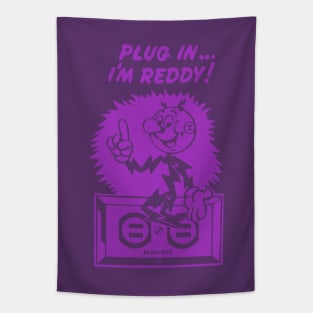 plug in reddy kilowatt purple Tapestry