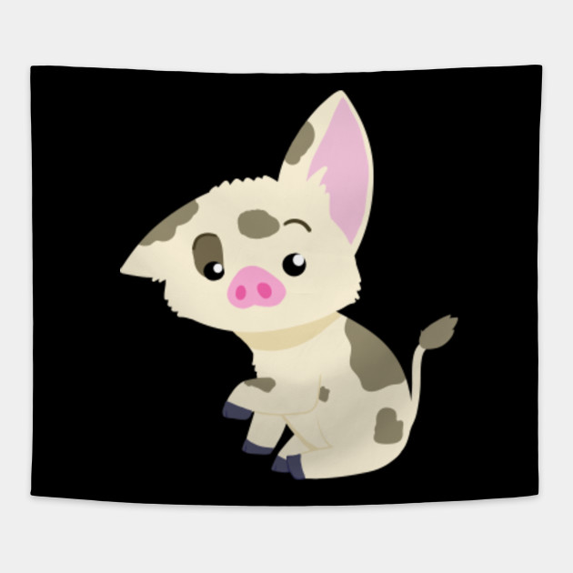 pua pig moana tapestry teepublic
