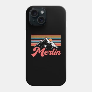 Personalized Name Merlin Vintage Styles Camping 70s 80s 90s Phone Case