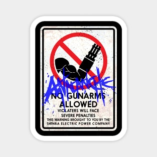 Gun Arm Free Zone Magnet