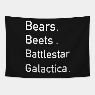 bears beat battlestar galactica shirt Tapestry