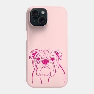 English Bulldog (Pink and Raspberry) Phone Case