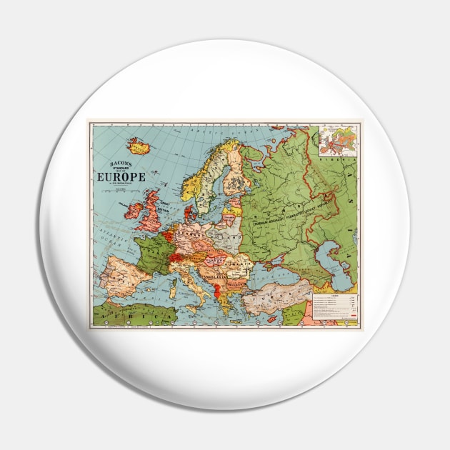 Map of Europe Pin by Big Term Designs