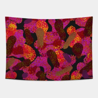 Bright Pink camo print Tapestry