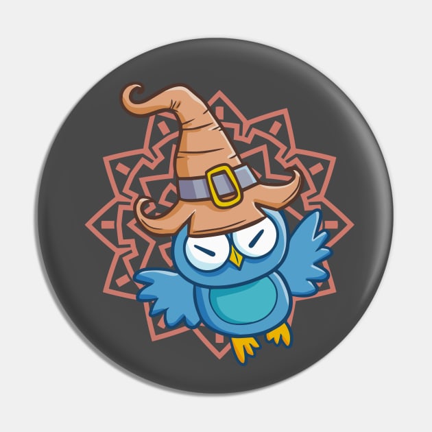 Owl Wizzard Pin by Jocularity Art