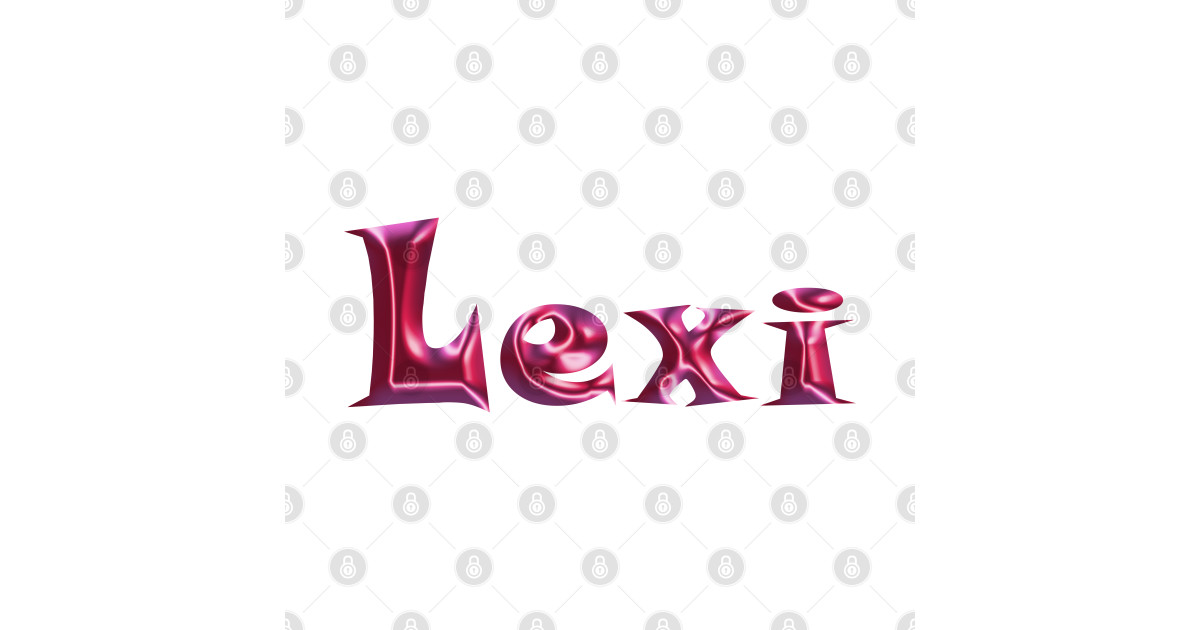 Lexi Name Design – Satin Pink Glossy Font, Cute Shiny Lettering ...