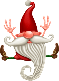 Santa Claus Happy jump Magnet