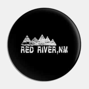 Grunge Red River Ski Town Pin