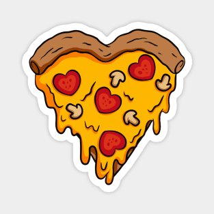 Heart-Shaped Slice of Pizza Magnet