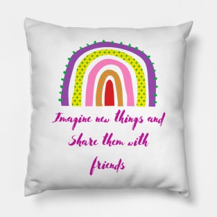 Imagine - Lifes Inspirational Quotes Pillow