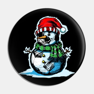 Christmas Soccer Shirt Funny Snowman Gift Pin