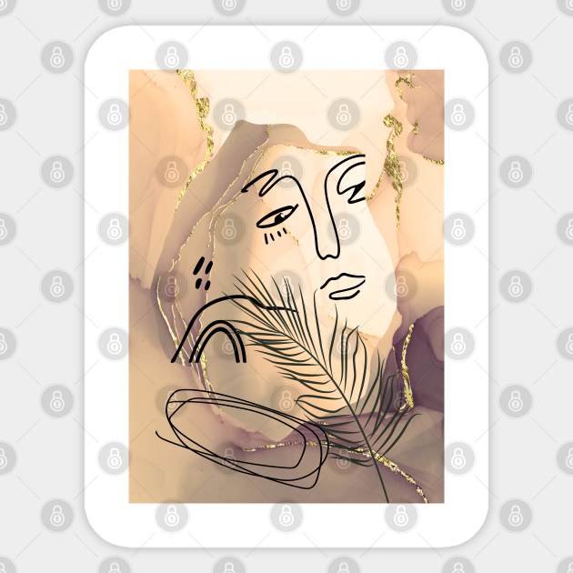Single Line Drawing Abstract Face Art One Line Face Drawing Sketch Modern Illustration Prints Leaf Art Golden Sticker Teepublic Single Line Drawing Abstract Face Art One Line Face Drawing Sketch Modern Illustration Prints Leaf Art Golden Sticker Teepublic