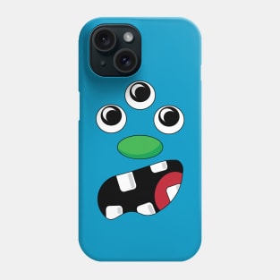 Silly Monster Face T-Shirt | Three Eyes Phone Case