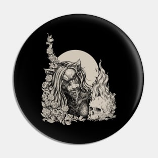 Female Werewolf Pin