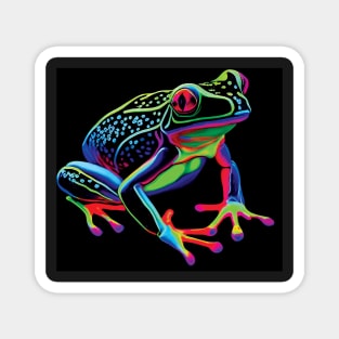 Neon Tree Frog Art Magnet