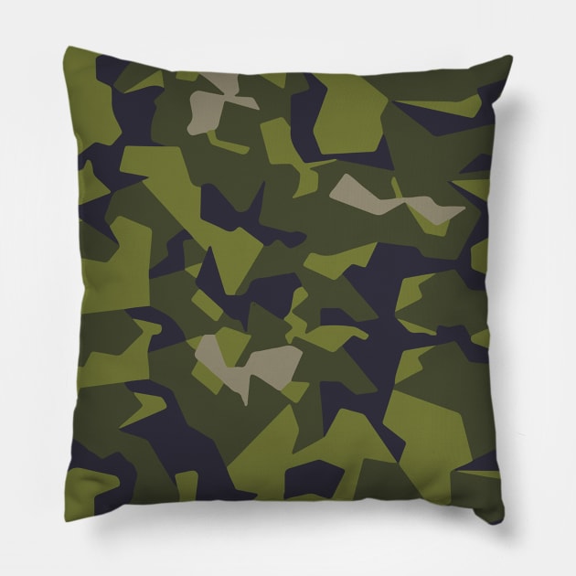 Design camo pattern khaki green Pillow by wamtees