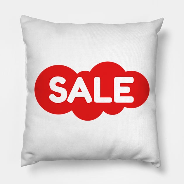 sale bubble red background Pillow by capplecng