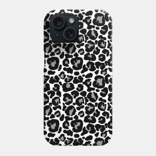 White Leopard Print Phone Case