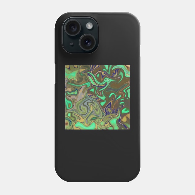 Liquid green gold Phone Case by oscargml