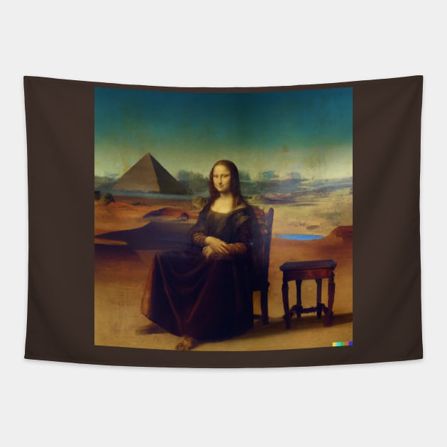 Mona Lisa Full Size Painting Tapestry by Matt's Wild Designs