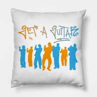 fanart silhouette of the group riize in the get a guitar era Pillow