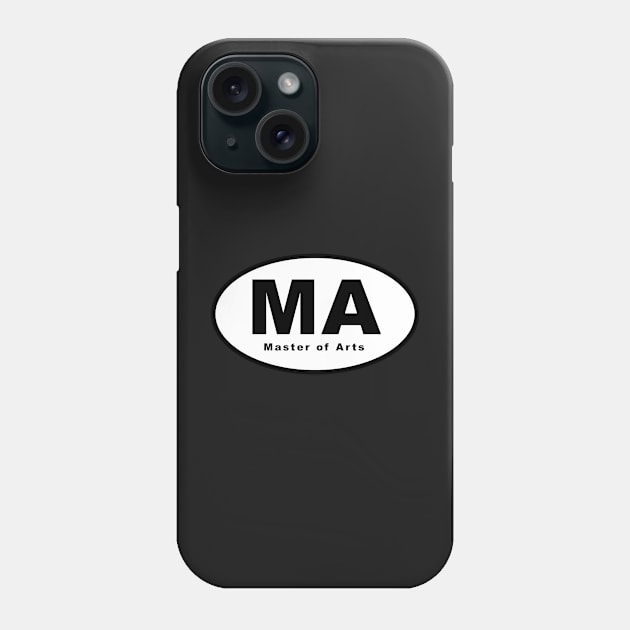 MA (Master of Arts) Oval Phone Case by kinetic-passion