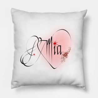 Mia - female name Pillow