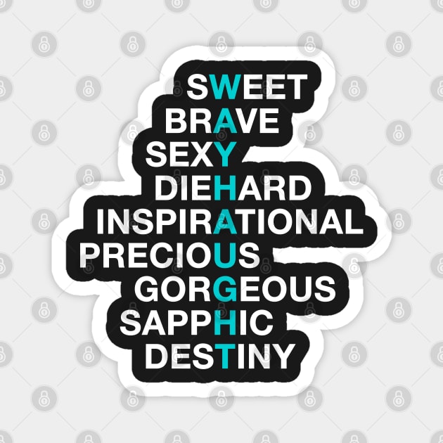 WayHaught Characteristics Word Tree Crossword Design (White