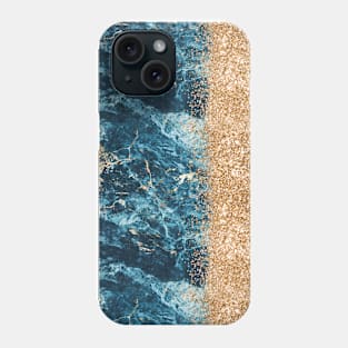 Blue Sea marble glitter Phone Case