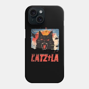 Catzilla Cat Menacing Whiskers Strike Fear Phone Case