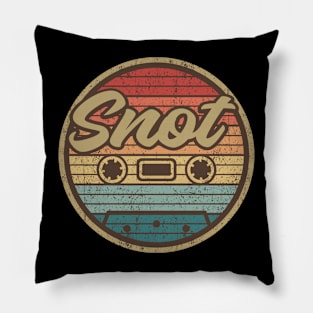 snot cassette retro circle Pillow