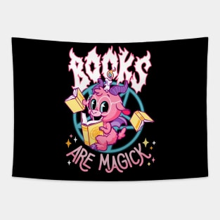 Books Are Magick Goat Tapestry