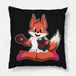 Fox as Nurse with Notepad Pillow