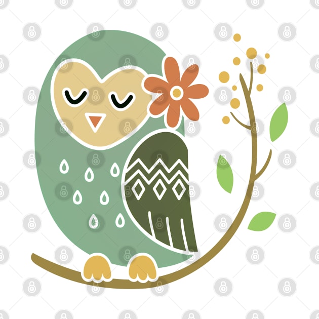 Owl on Branch by koolteas