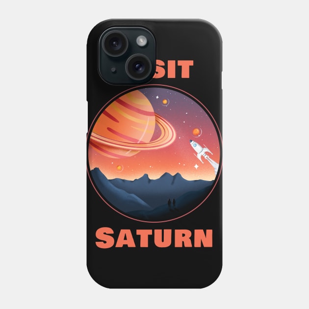 Visit Saturn Phone Case by RockettGraph1cs