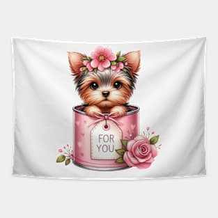 Valentine Yorkshire Terrier Dog For You Tapestry