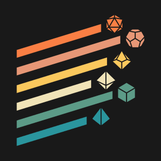 Retro Minimalist RPG Dice T-Shirt