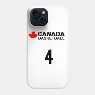 Canada Basketball Number 4 T-Shirt Design Gift Idea Phone Case