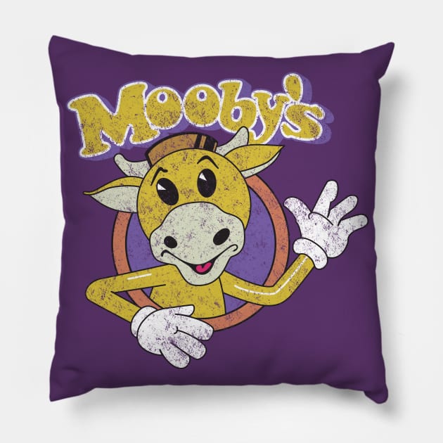 Mooby's Logo (distressed) Pillow by DisturbedShifty